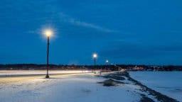 Illuminated James A Gifford Bridgenorth Causeway