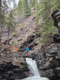 Looking Down Over Tershishner Falls Alberta