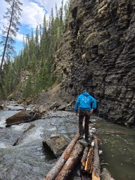 Balancing Across Tershishner Creek Canyon