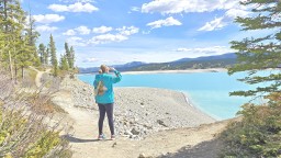 Abraham Lake Scenic Mountain Views