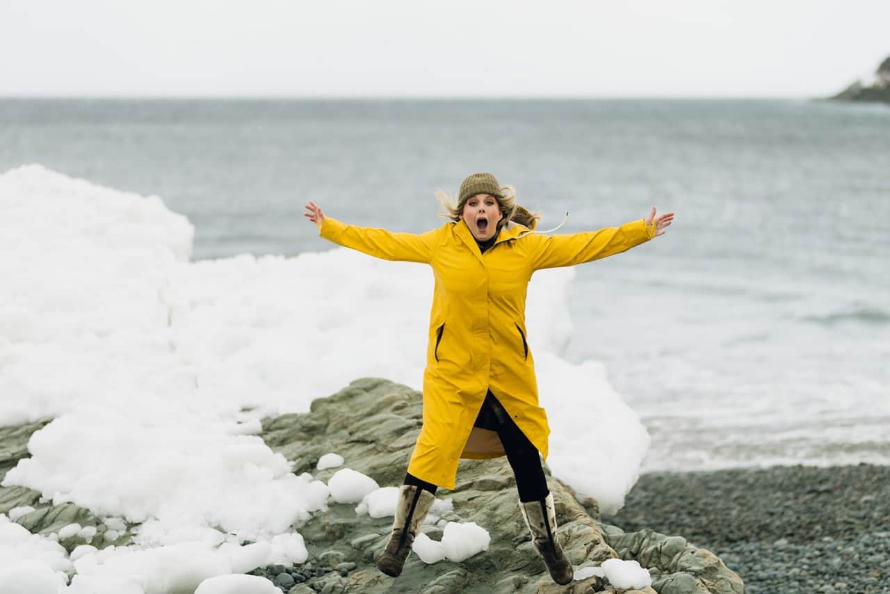 Jumping off a Mound of Sea Ice and Surprising the Photographer - Having all of the fun as a Canadian Adventure Seeker in the seaside community of Torbay with local photographer Lindsay Ralph! 